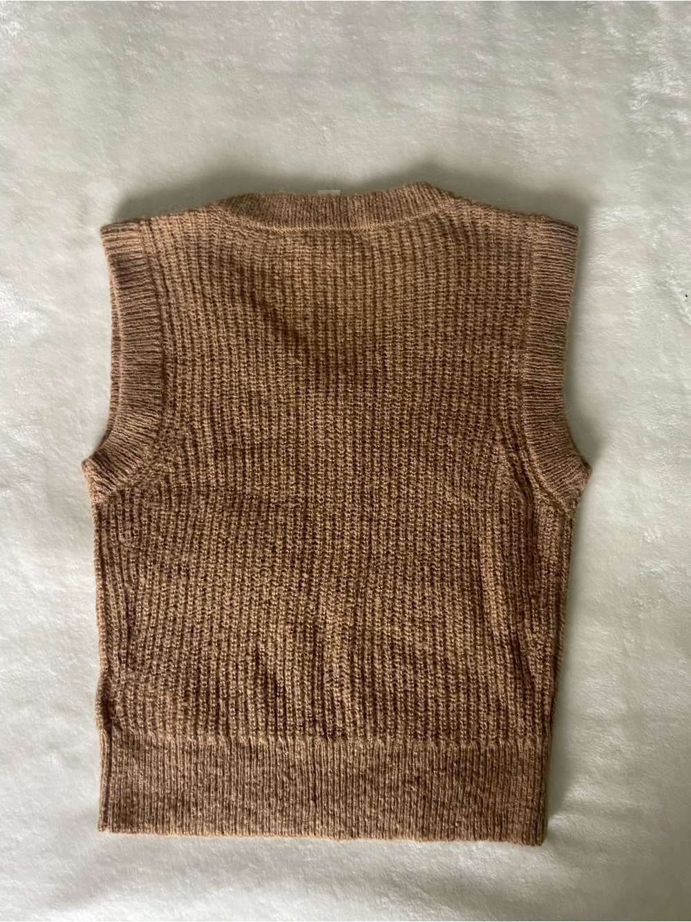Madewell Tan Brown V-Neck Sleeveless Sweater Vest - Picture 6 of 6